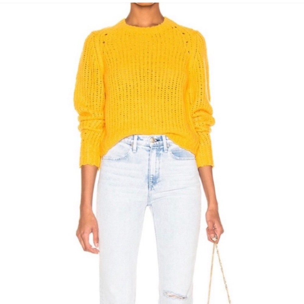 Rag & Bone Gold Arizona Merino Wool Knit Sweater